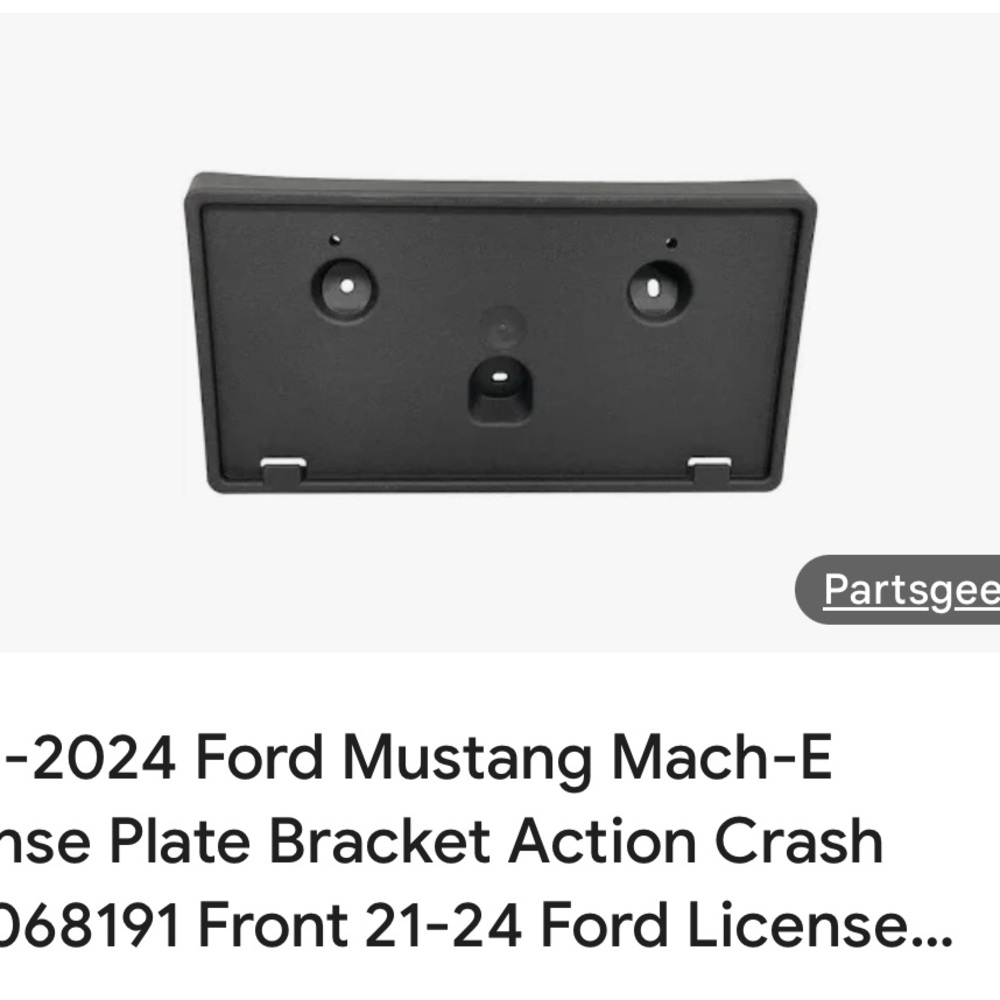 2024 Ford Mustang Mach-E Front License Plate Bracket